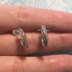 New small Pandora crystal hoop earrings
